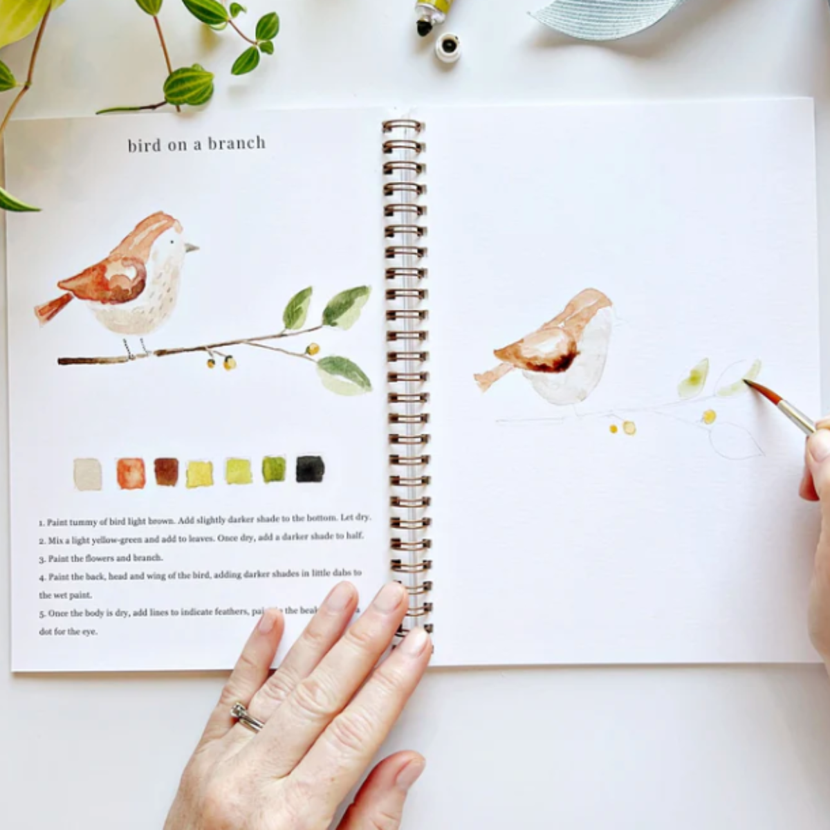 Lugnly Akvarellbok – Måla från stress till ro!